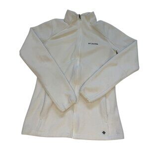 Columbia Omni-Heat Thermal White Fleece Zip-Up Jacket | Lightweight Warmth | Siz